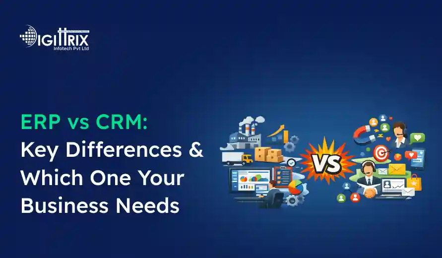 Comparison of ERP and CRM systems, highlighting key differences and their importance for business needs.