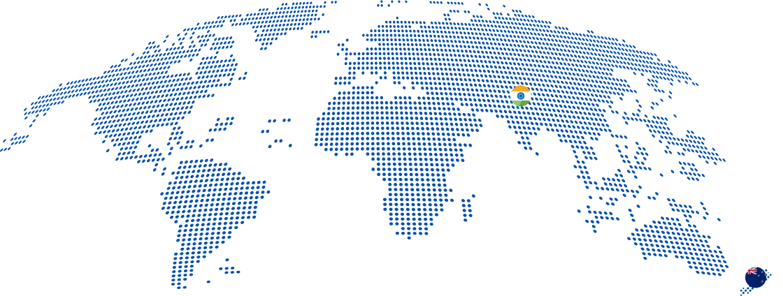Digittrix office locations in India and New Zealand