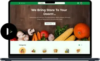 Video walkthrough preview for the grocery ordering platform demo