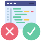 Icon for quality assurance and software testing