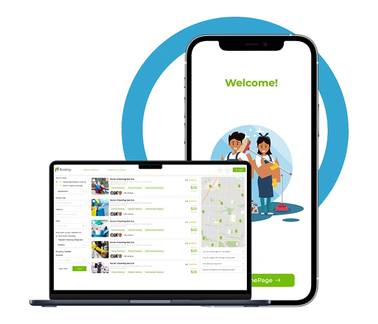 Cleaning service booking experience