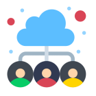 Cloud infrastructure icon