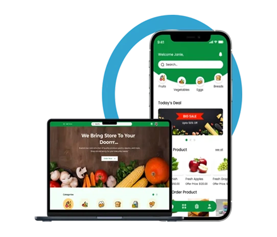 Online grocery shopping app