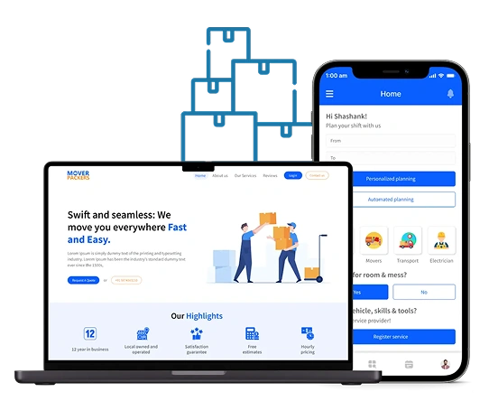 Movers and packers logistics app