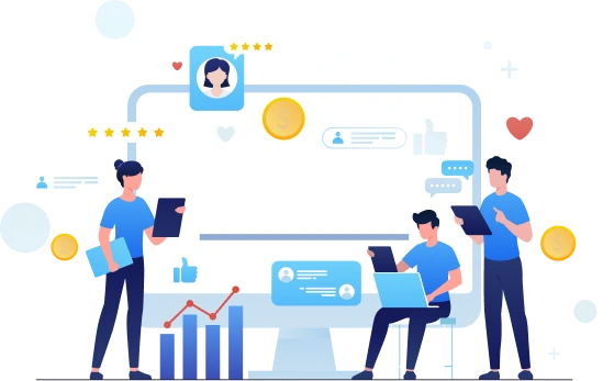 Illustration of mobile app solutions driving business growth