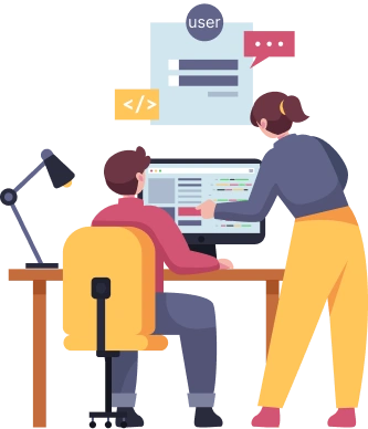 On-demand app development banner showing a mobile service marketplace experience
