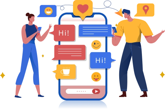 On-demand app development banner showing a mobile service marketplace experience