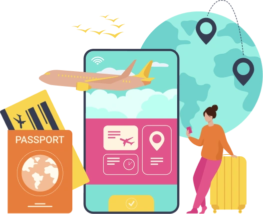 On-demand app development banner showing a mobile service marketplace experience